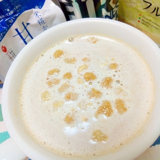 ホッと☆甘酒入りブランフルグラカフェオレ♪